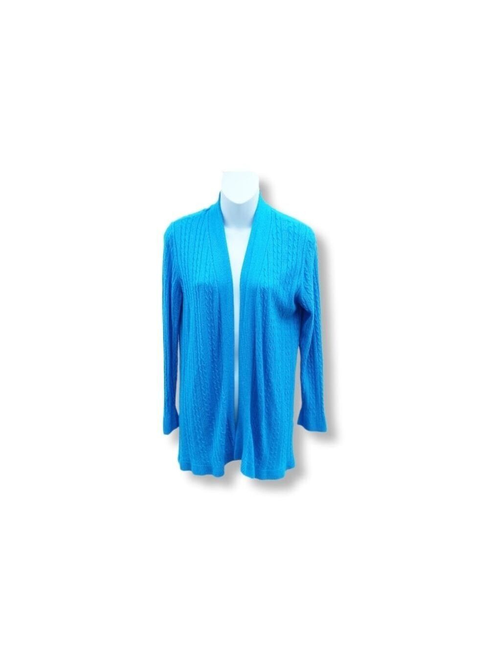 Cyrus Cardigan Sweater Open Front Blue Size L